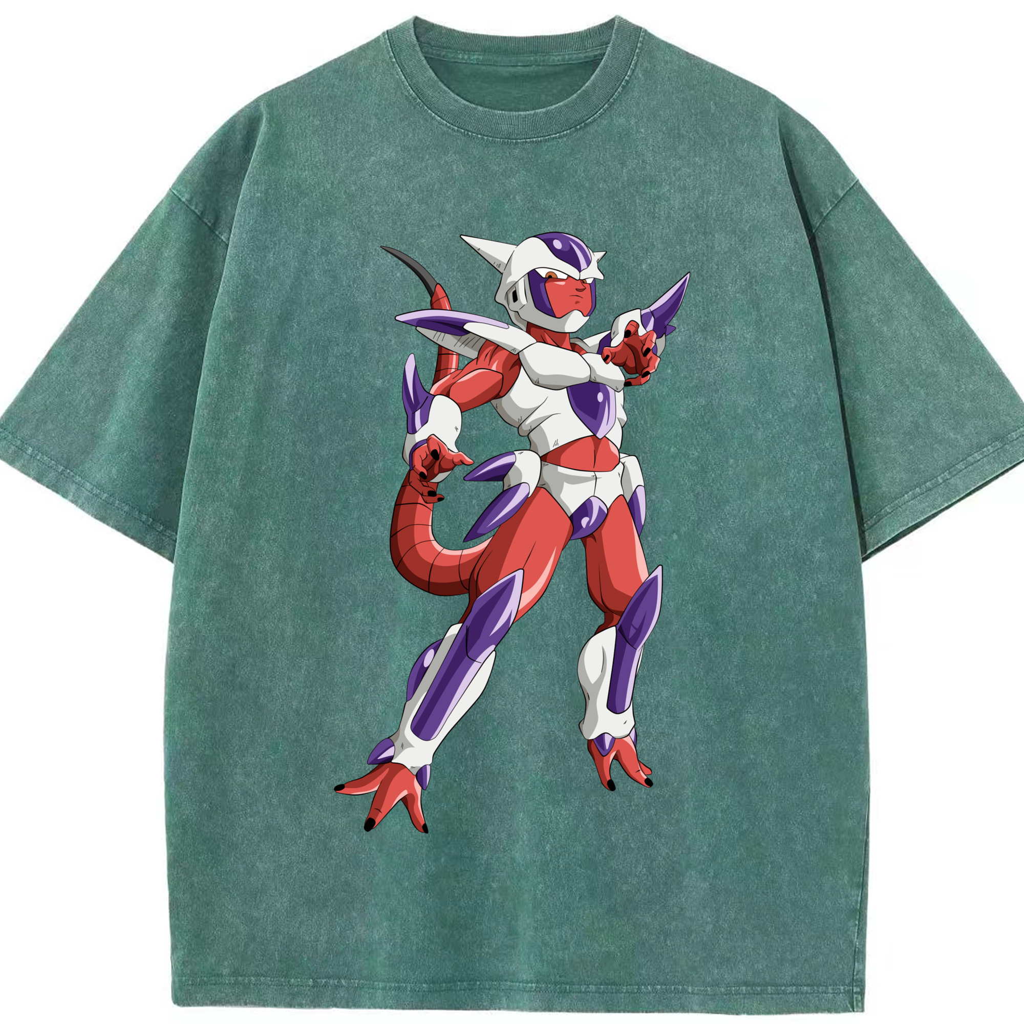 （画像用） ドラゴンボール フリーザ DRAGON BALL Frieza 綿100% ヴィンテージ風 半袖Tシャツ（フロントプリント）